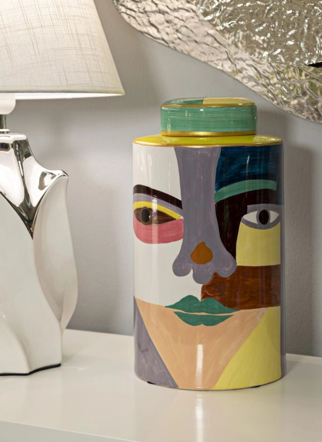 Vaso Piccassy Color Top Ø19x33 cm in Ceramica Multicolor