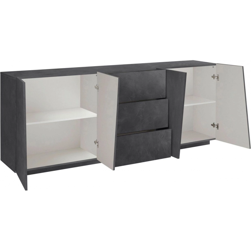 Credenza Vega 220 – 4 ante/3 cassetti – Ardesia