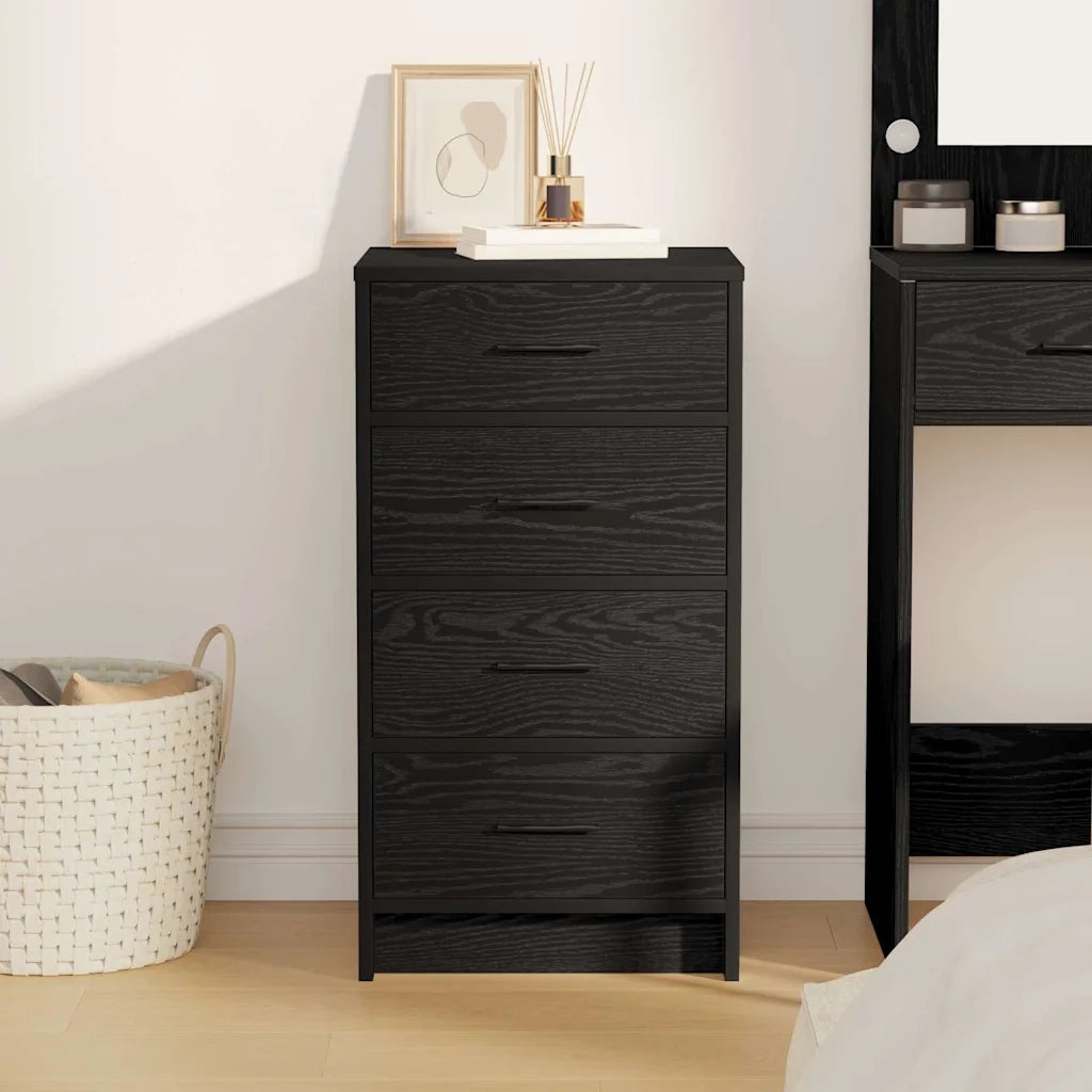 Credenza | Madia | Buffet da pranzo | Armadio da pranzo Rovere nero 40 x 41 x 75 cm Legno multistrato
