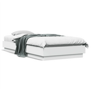 Letto singolo | Letto per adulti | Giroletto Bianco 90x200 cm in Legno Multistrato