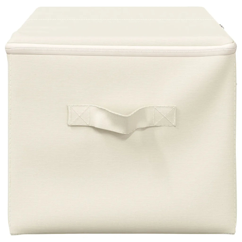 Scatole Portaoggetti 2 pz in Tessuto 43x34x23 cm Crema CFW3077971