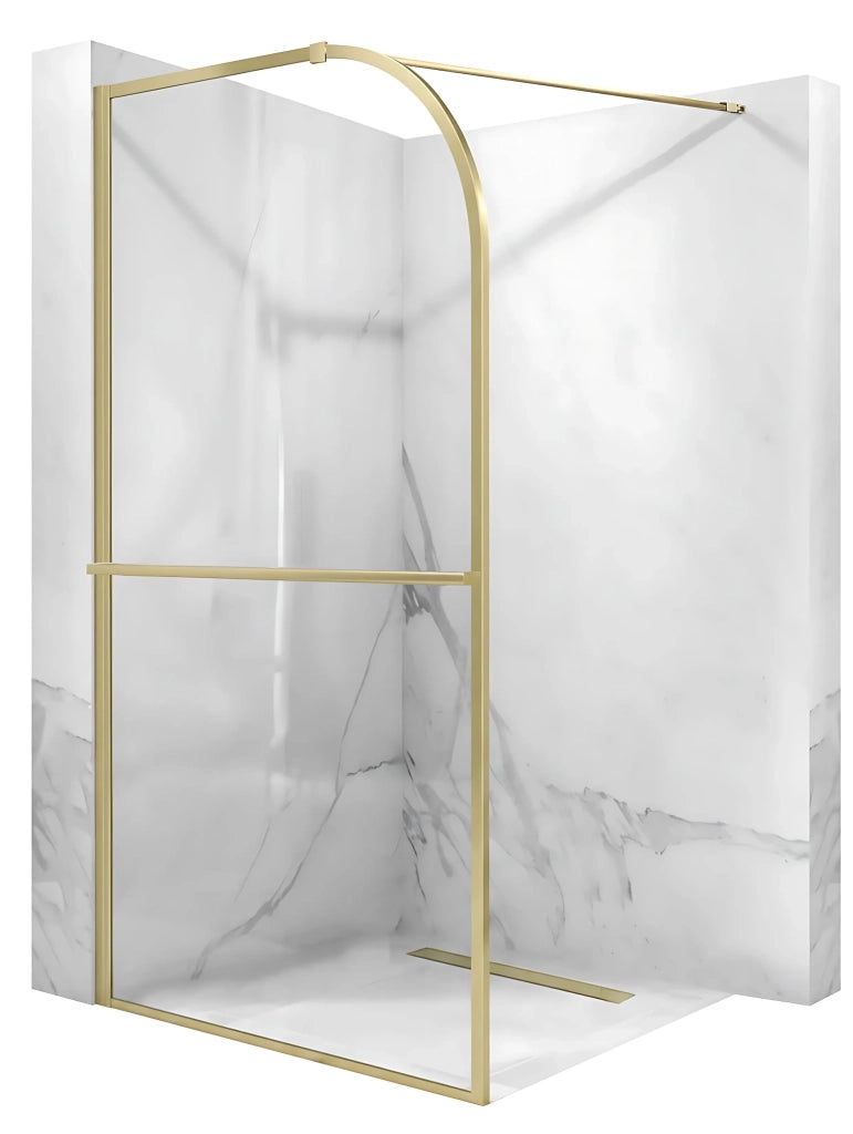 Parete Doccia Rea Sky Brush Gold 120