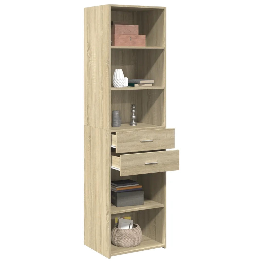 vidaXL Credenza Rovere Sonoma 50x42,5x185 cm in Legno Multistrato