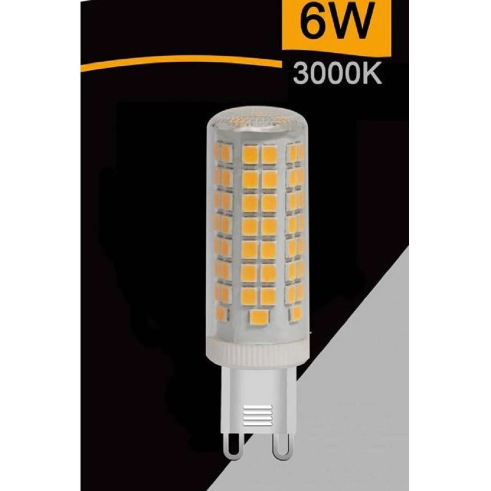 Trade Shop - Lampadina Tubolare Led Smd G9 6 W 680 Lm Luce 3000k 4000k 6500k Sparac-g9-6w-ce2 - -bianco Caldo      -