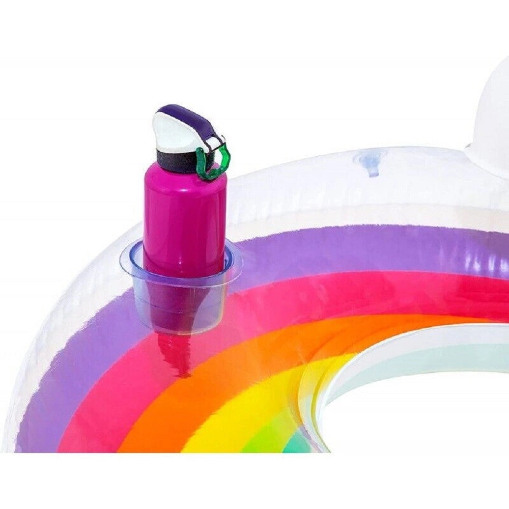 Trade Shop - Poltrona Gonfiabile Con Schienale Portabicchiere Fashion Rainbow Dream 107cm 43647 -