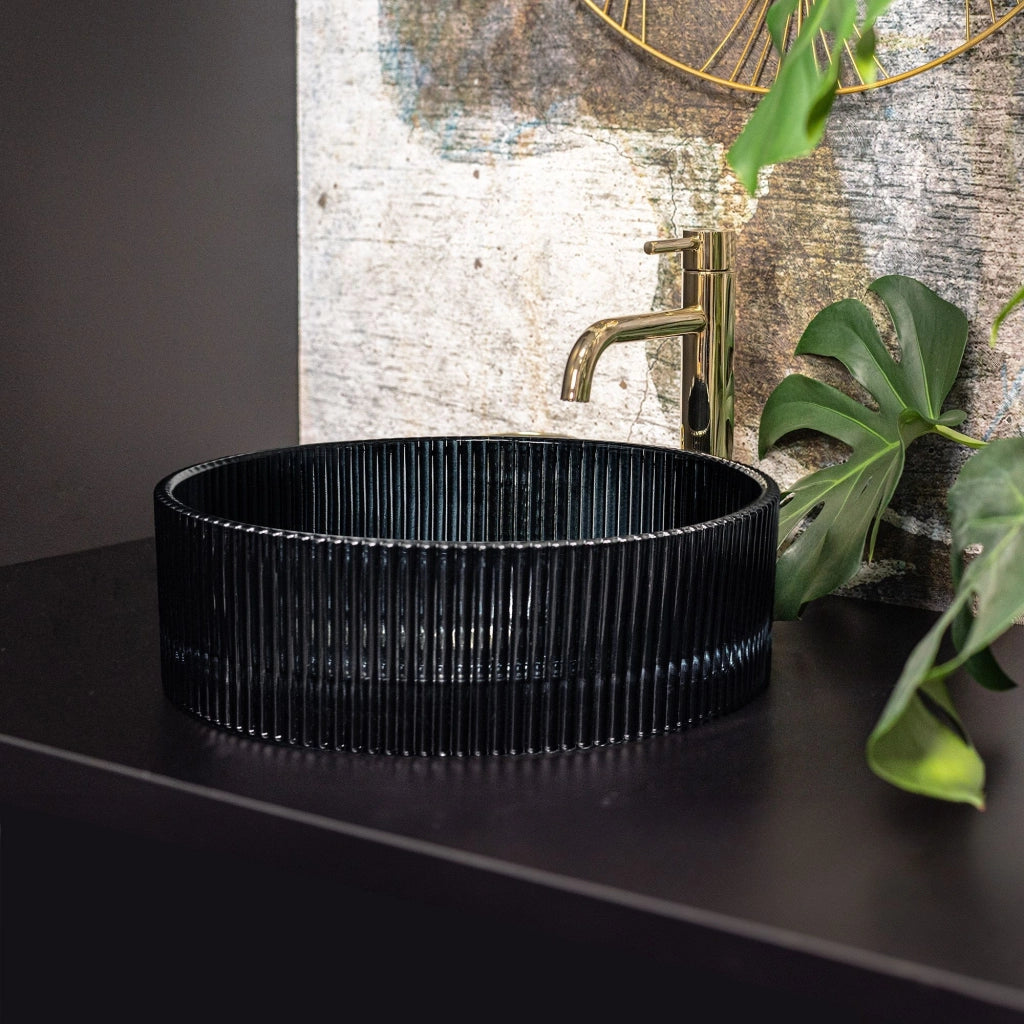 Lavabo Da Appoggio Rea Ingrid Black