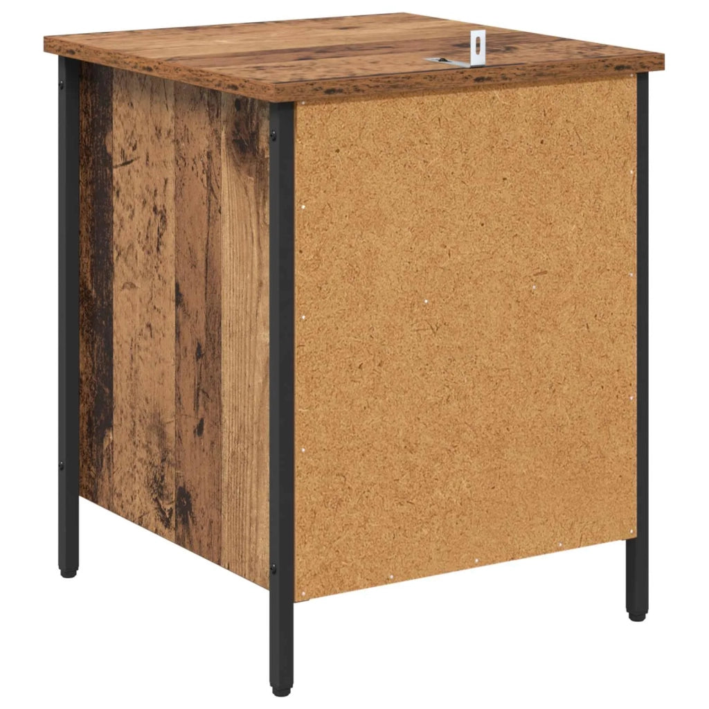 Comodino | Armadio da Notte | Mobiletto da notte con cassetto Legno vecchio 40 x 42 x 50 cm
