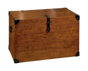Mobile cassapanca baule in legno massello tinta noce  l.80 p.45 h.50 (543) - Mobili 2G