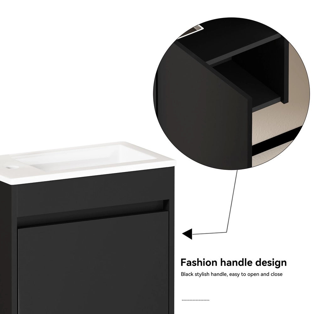 Armadietto Bagno con Anta Soft-Close ¨C Xylo ¨C Nero, 46 cm