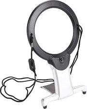 Verglasso da mani libere - 6x ingrandimento con illuminazione LED e stazione di ingrandimento con luce
