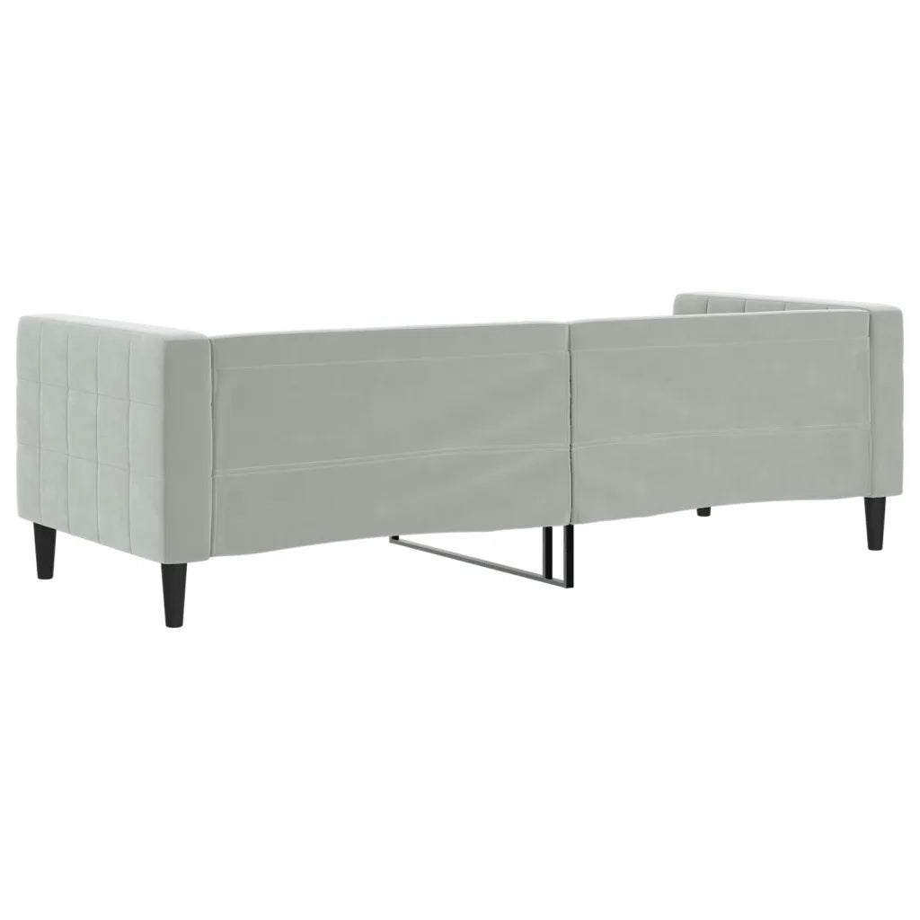 Letto da Giorno Grigio Chiaro 80x200 cm in Velluto 354001