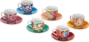 Set di 6 Tazze da Caffè in Porcellana Multicolore con Coperchi. 

Set di 6 Tazze da Caffè