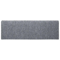 Tappetini per scale autoadesivi 5 pz 65x21x4 cm Grigio chiaro bordo rettangolare 149728