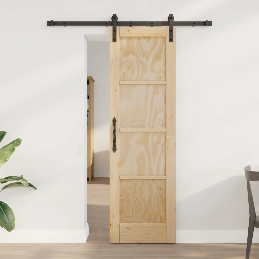 Porta scorrevole Naturale 61 x 198,5 cm Legno Massello di Pino