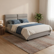 Letto Matrimoniale Alcatron, Letto Matrimoniale Sfoderabile Made in Italy, Grigio