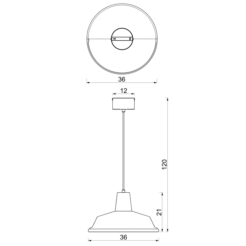 Lampada a sospensione industriale 1xE27 bruna Class Luminex
