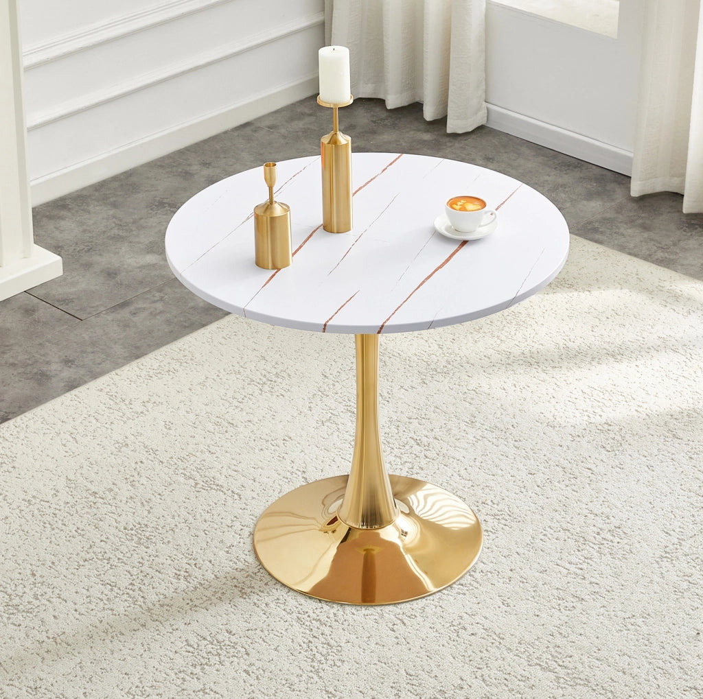Tavolo rotondo bianco Ø 80 cm con base a tulipano