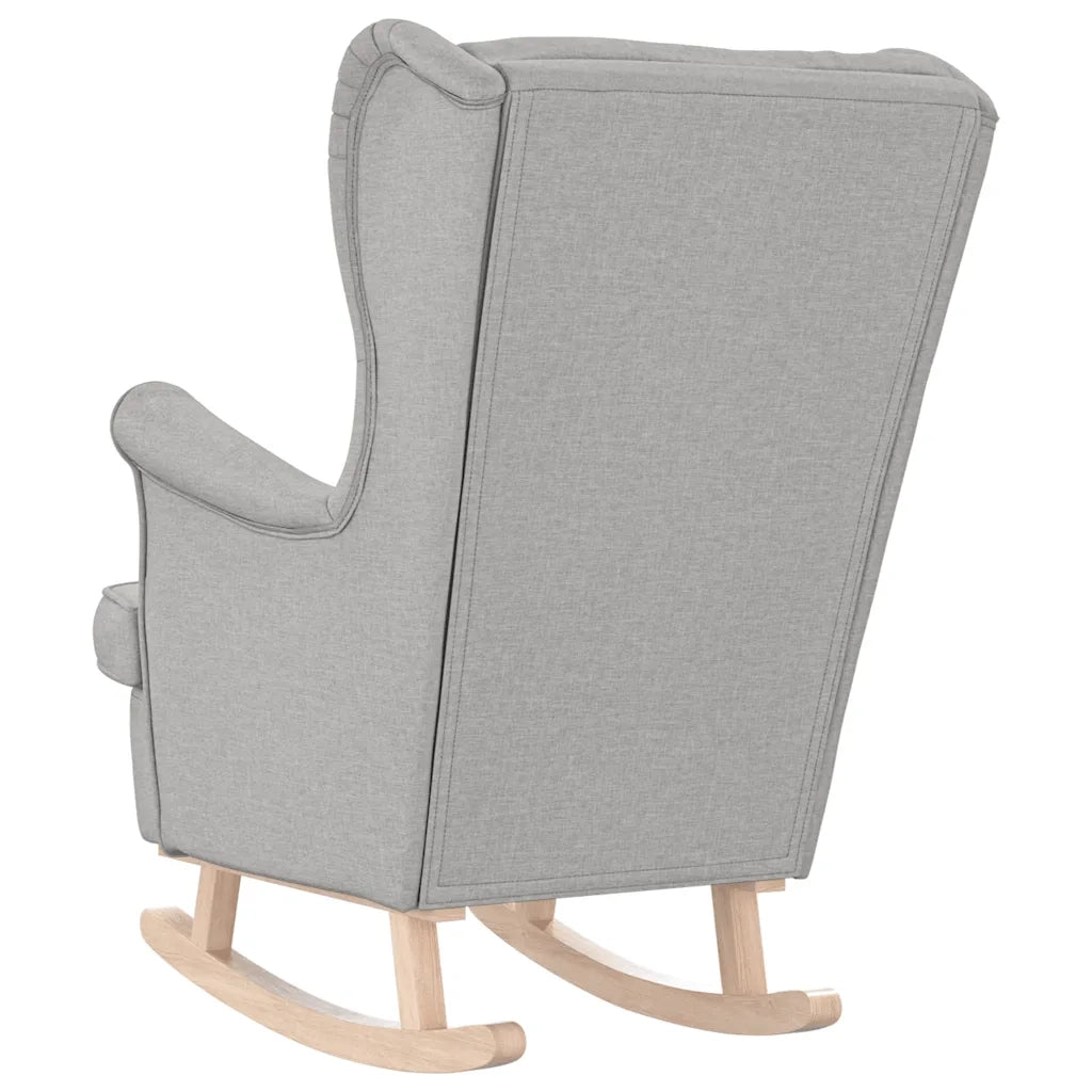 vidaXL Sedia a Dondolo Nuvola Grigia 74x90x102 cm in Tessuto
