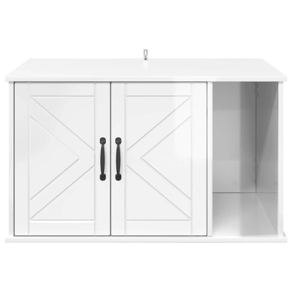Casa per Gatti Bianco Lucido 85 x 55 x 50 cm Legno multistrato CFW3957456