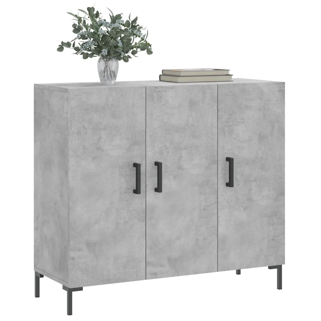 Credenza Grigio Cemento 90x34x80 cm in Legno Multistratocod mxl 103952
