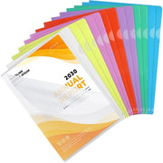 14 pezzi 7 colori cartellone A4 aperto lateralmente visualizzazione trasparente rappresentazione colorata coperture cartelloni trasparenti contenitori documentali mappe per archiviazione per la scuola o ufficio