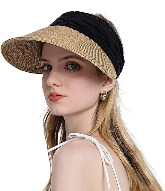 Cappello da Sole per Donne - UV UPF50+ - Protezione Riscaldabile - Larghissimo Cappuccio - Ripiegabile - Accessorio da Spiaggia