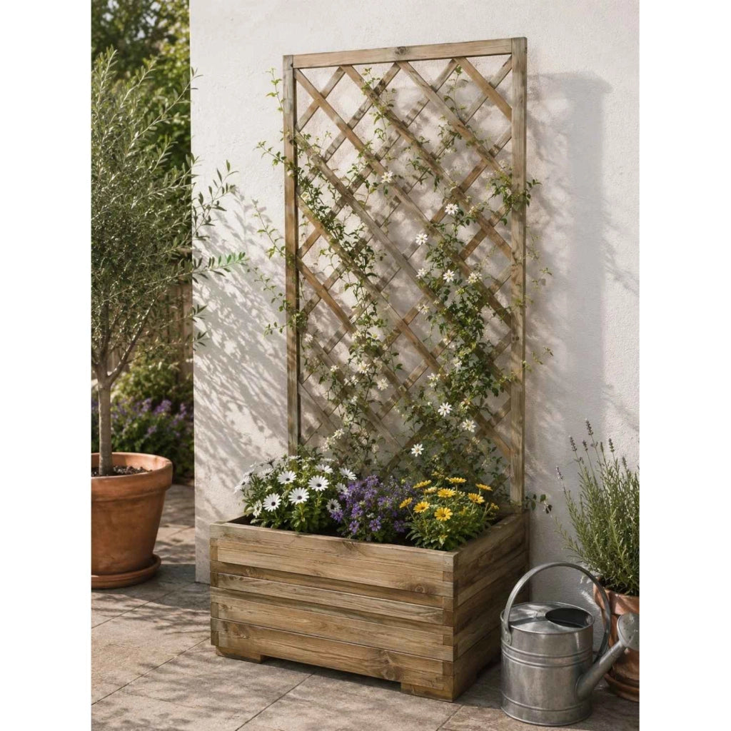 FIORIERA+GRIGLIATO LEGNO 90X40X180