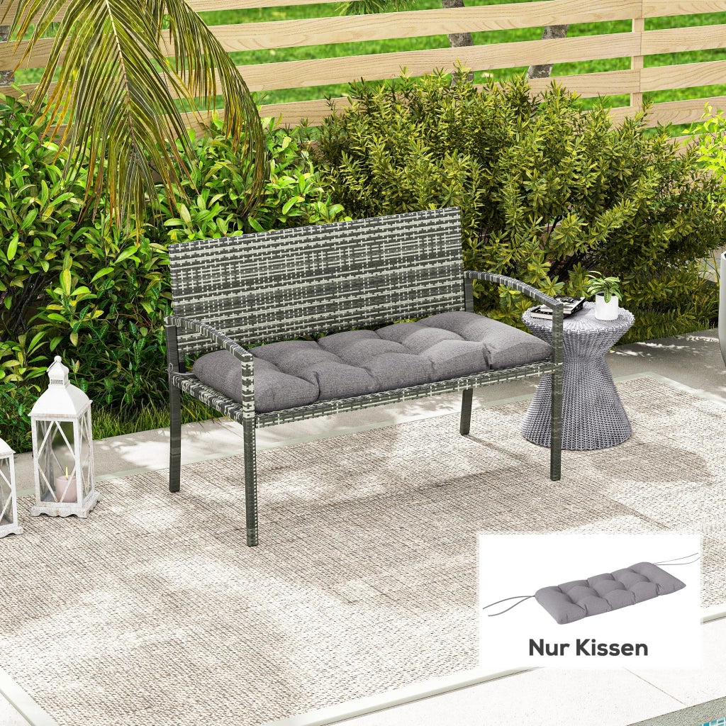 Cuscino per panchina ¨C zephmum ¨C grigio 105x46x12.5 cm