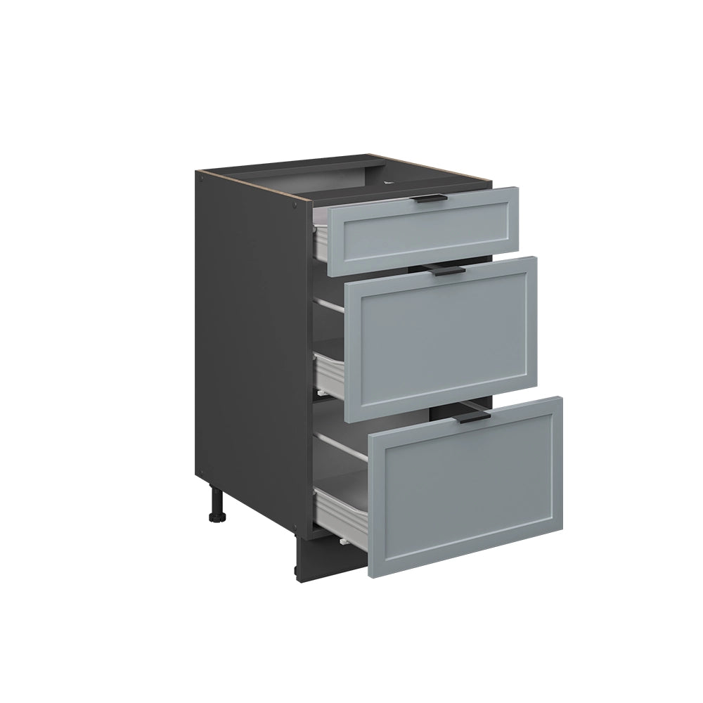 Vicco Mobiletto base per cucina Blu-grigio chiaro 50 cm , PL Marmo
