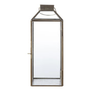 Lanterna Mysore, Ottone, Vetro, 13,5x13,5x35 cm