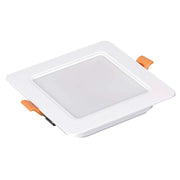 Faretto Led Da Incasso Quadrato 9W 900LM Caldo 3000K 120X120mm Montaggio 2 In 1 Da Plafone e Da Incasso