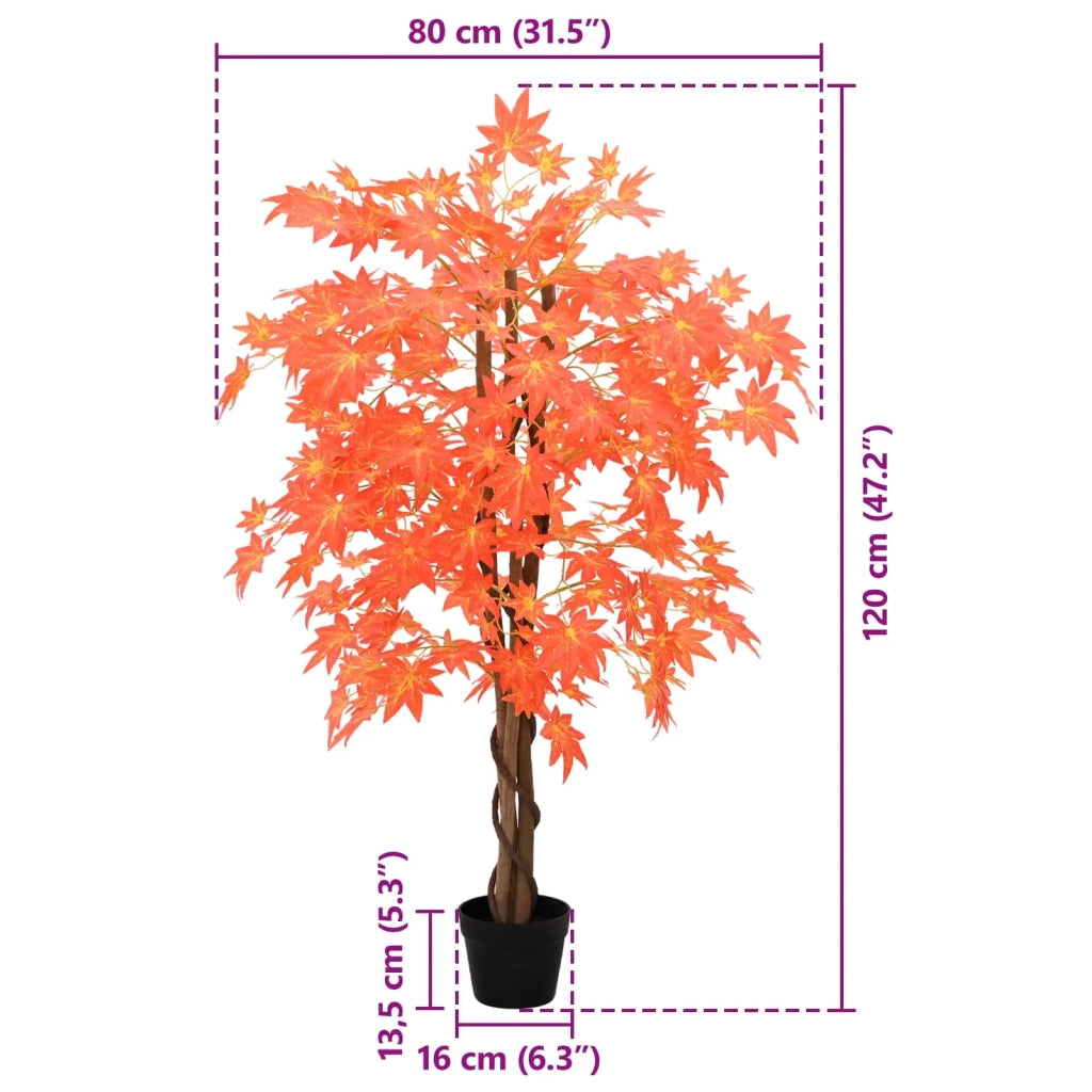 Albero di Acero Artificiale Rosso 80 x 16 x 120 cm CFW8725286