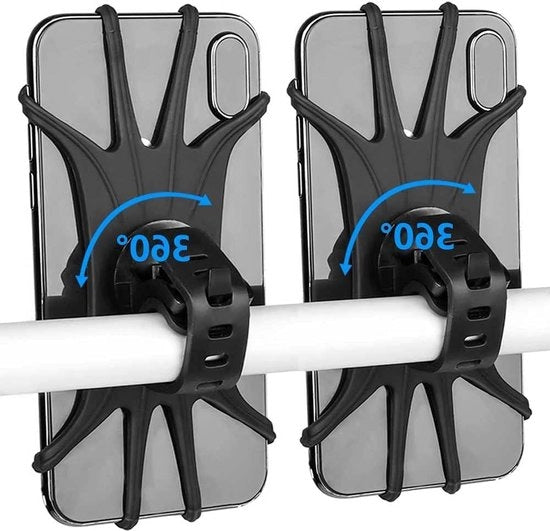 Sostituto di Telefono per Motocicletta - Sostituto di Telefono Universale da 2 pezzi per Motocicletta con Rotazione a 360 Gradi del Manubrio in Silicone - Compatibile con iPhone 12 e 11 Pro