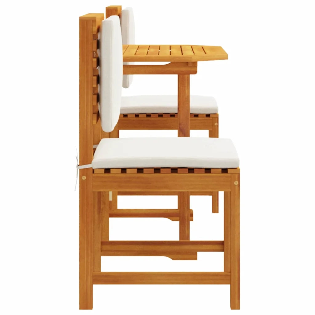 Set Bistro da Giardino 3 pcs Marrone Legno di Acacia Massello 3329111