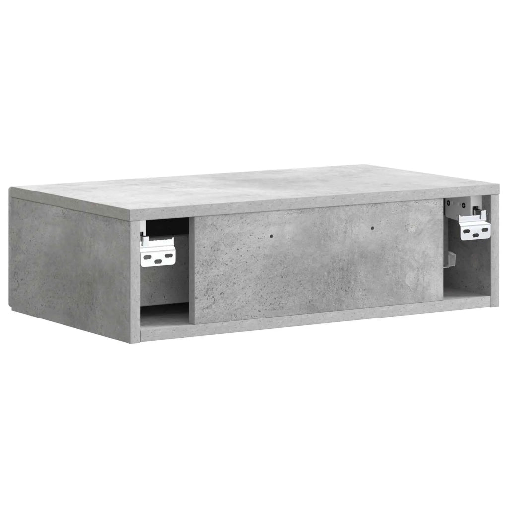 Tavolino da Parete Laterale Grigio Cemento 59 x 34,5 x 17 cm 898488