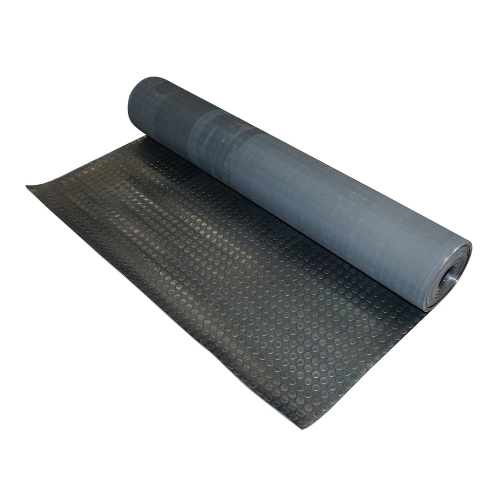 Tappetino in gomma SBR+NR senza inserto tessile e con striature 3x1400x10000mm L=10m; l=1,4m; G=3mm