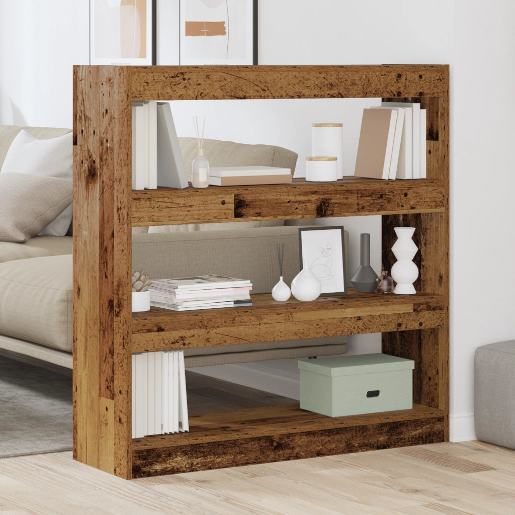 Mobile Libreria/Divisore - Legno rustico - 100x30x103cm - Legno ingegnerizzato
