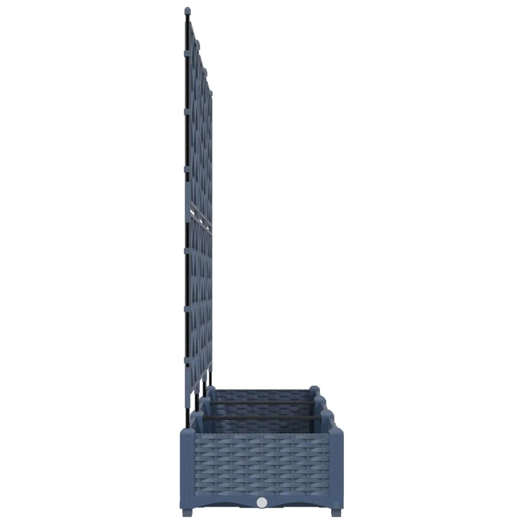 Fioriere | Cassetta per fiori | Vaso da giardino 3 pz Grigio 120 x 40 x 125,5 cm Plastica