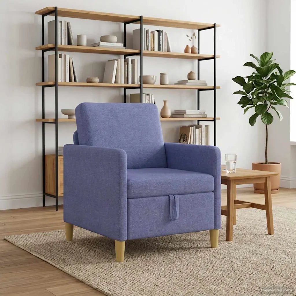 Divano con Storage Blu jeans 72 x 78 x 87 cm Poliestere 42036876