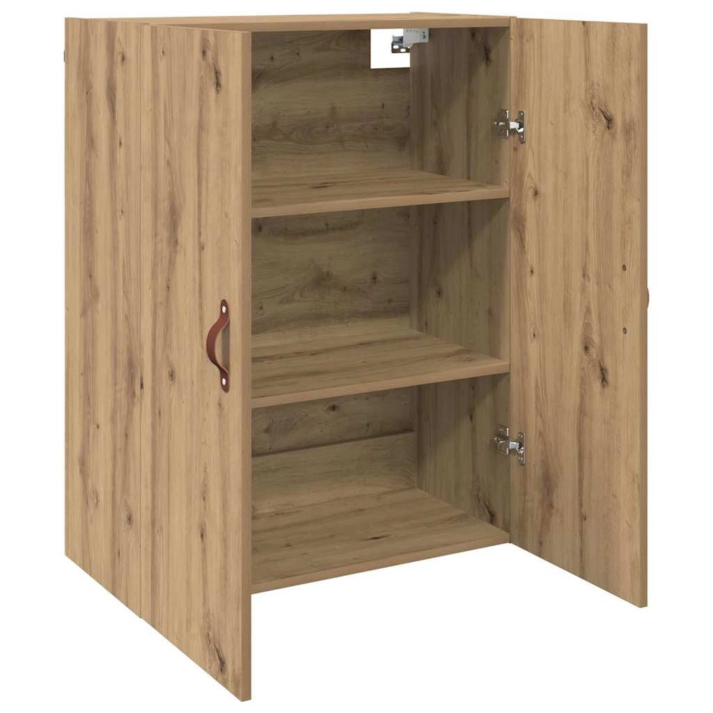 Set di 2 moderni pensili da parete 69,5 x 34 x 90 cm con ampio spazio di archiviazione design elegante in legno di rovere ingegnerizzato realizzati a mano 02_0056062