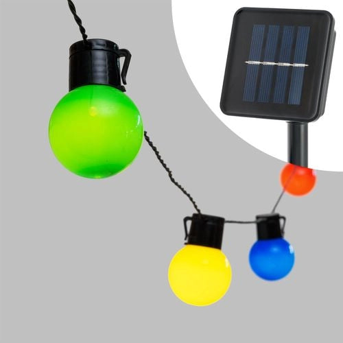 Catena solare 15 lampadine G50 2x6m