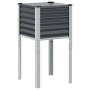 Fioriera rialzata per piante fiori terrazza giardino 45 x 45 x 88 cm acciaio antracite 02_0037613