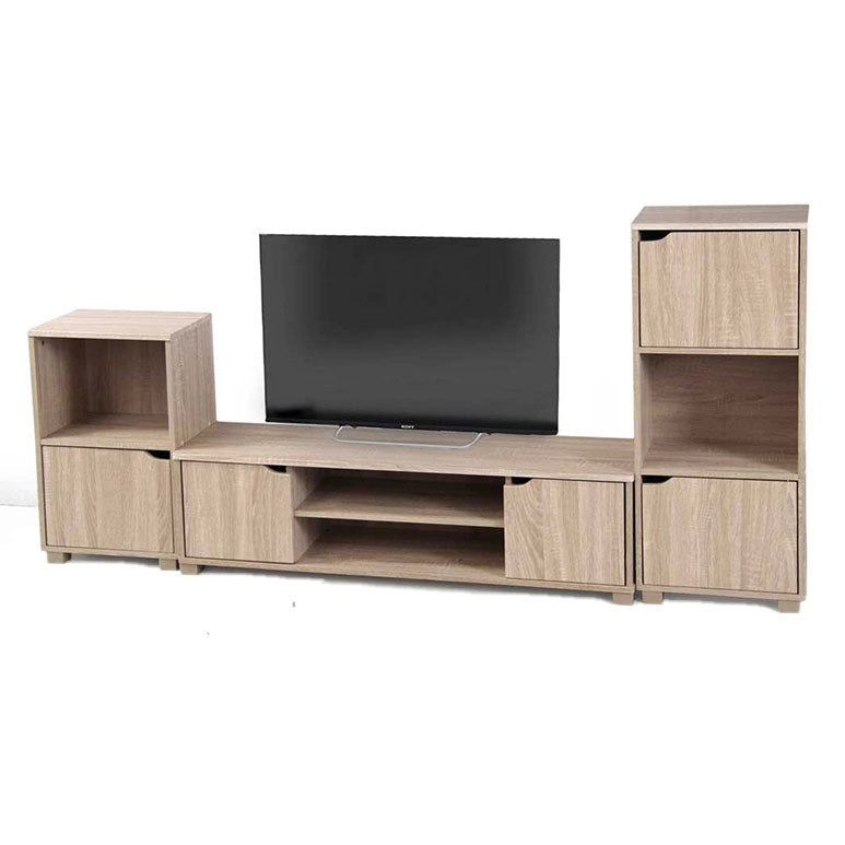 PARETE ATTREZZATA QUARZO 3 MODULI COLORE ROVERE SBIANCATO