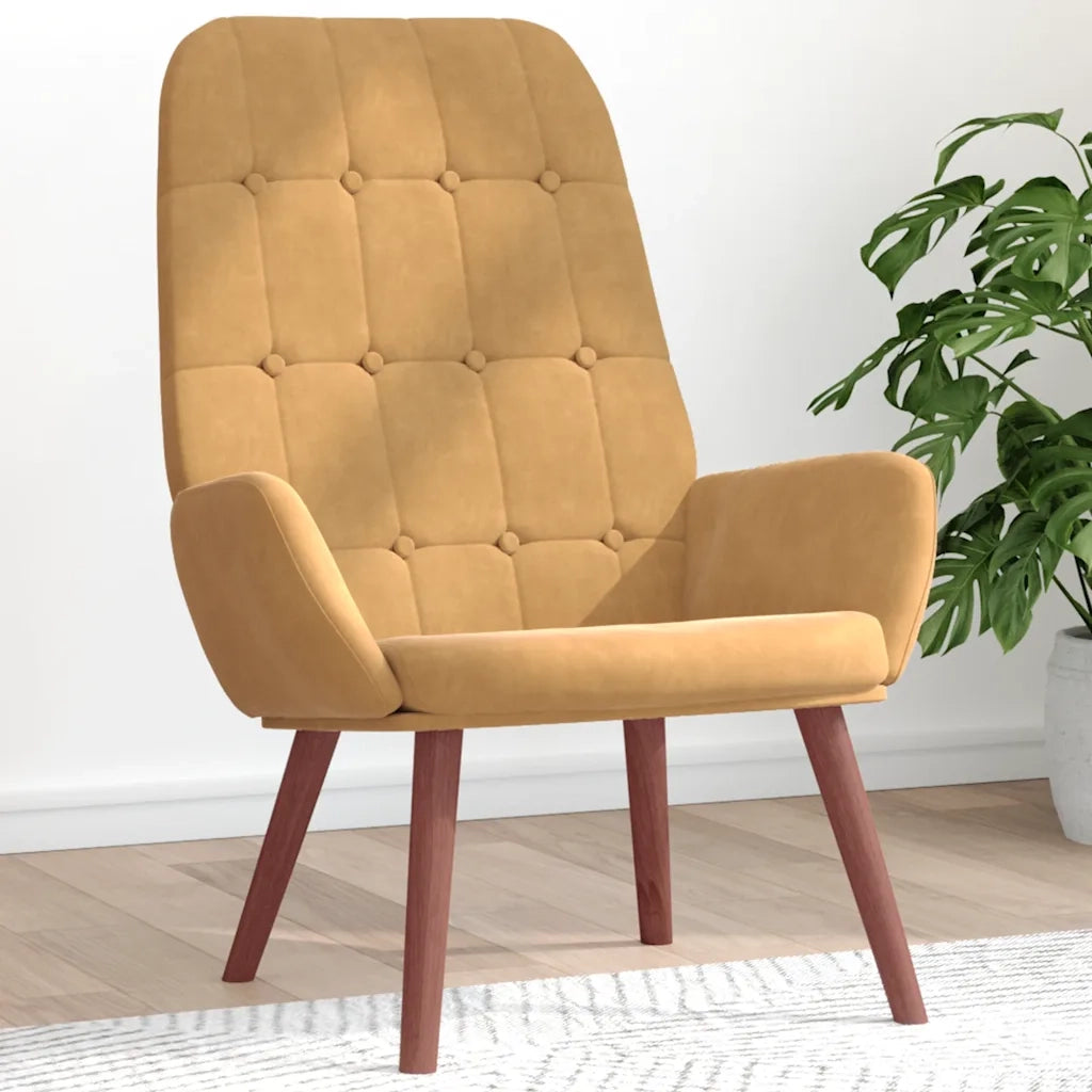 Poltrona Relax Marrone in Velluto 4102640