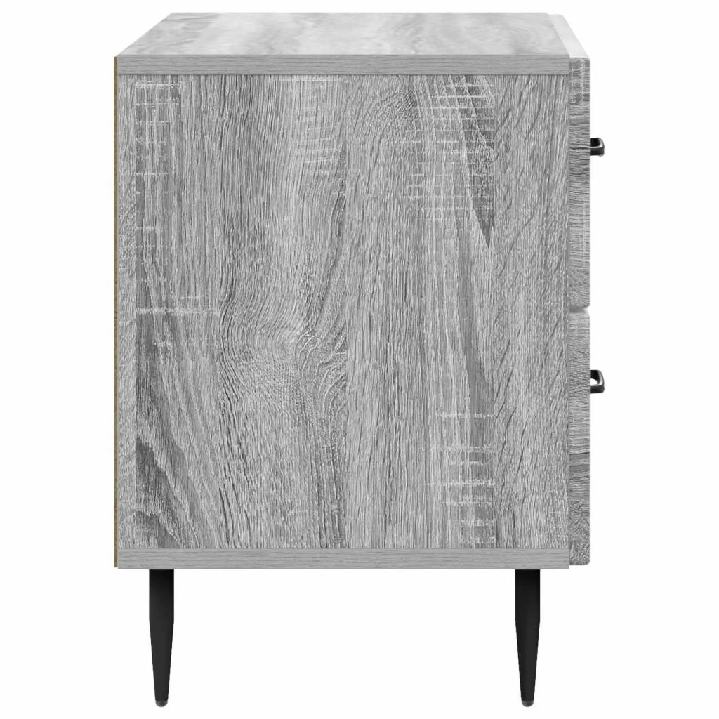 Comodino | Armadio da Notte | Mobiletto da notte con cassetto Grigio Sonoma 62 x 34,5 x 47,5 cm
