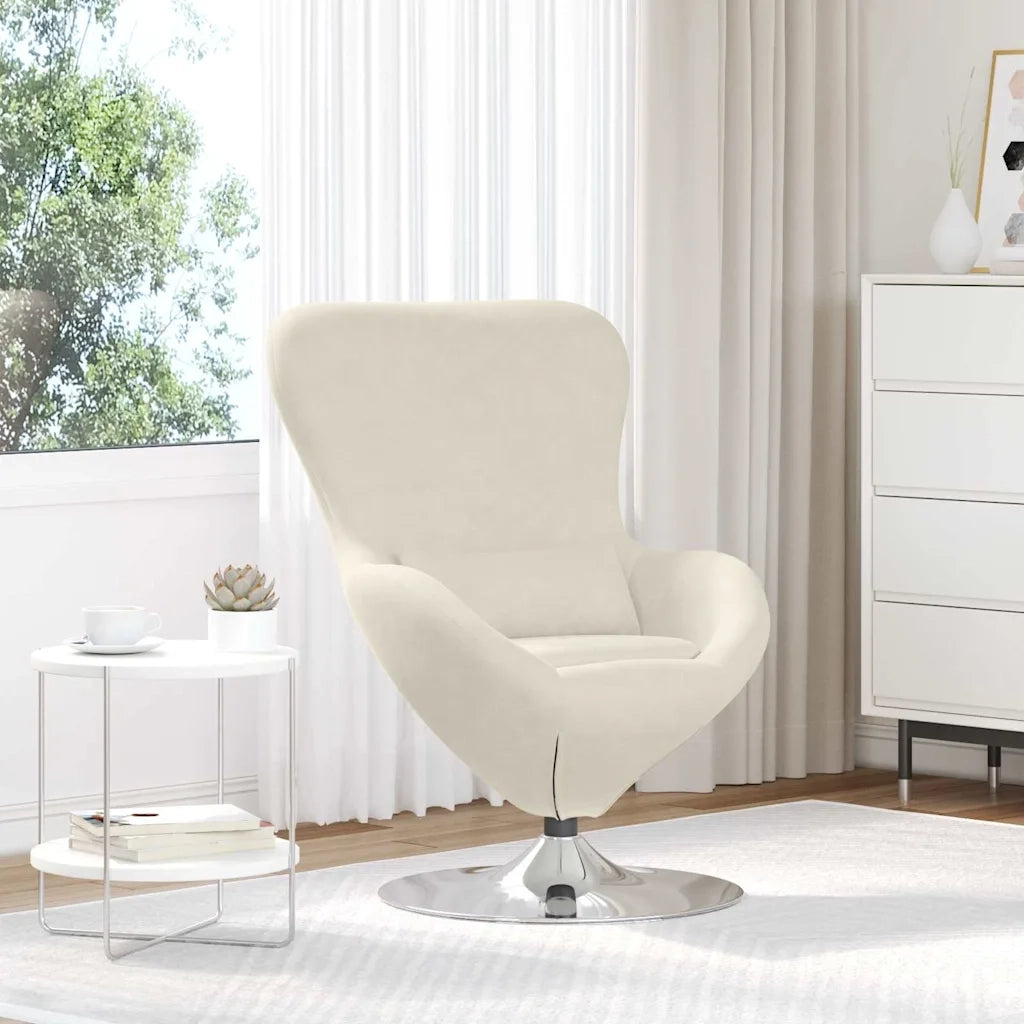 Divano Sedia-Poltrona uovo Crema Velluto