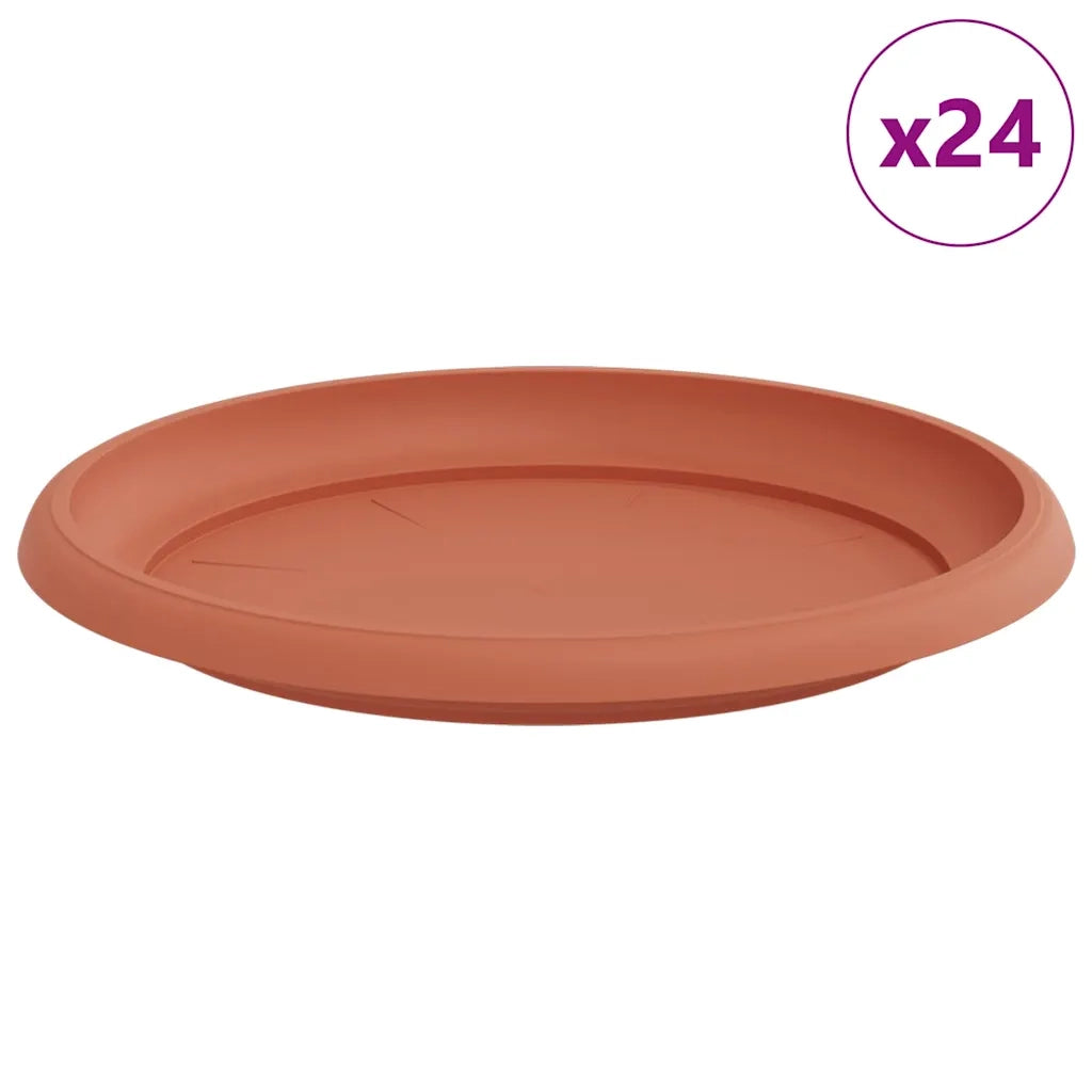 Vassoio Rotondo per Fiori 24 pcs Rosso Mattone Ø 23,5 x 2,5 cm 42020318