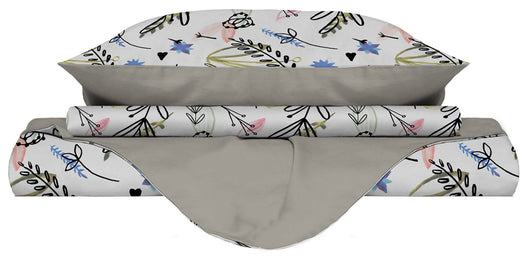 Copripiumino 1 Piazza e Mezzo Double Face con Federe Stampato Provenza