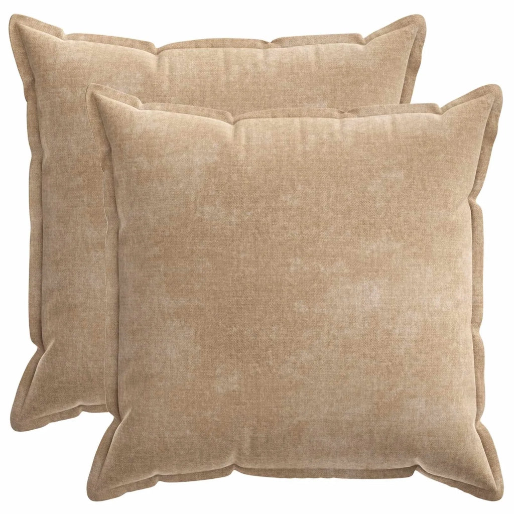 Federa 2 pz HOUTEN Tortora 60 x 60 cm Tessuto Chenille 920771