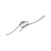 Plafoniera da Soffitto Led Moderna 2 Aste Ondulate Cabezas  Eglo Colore: Nichel opaco